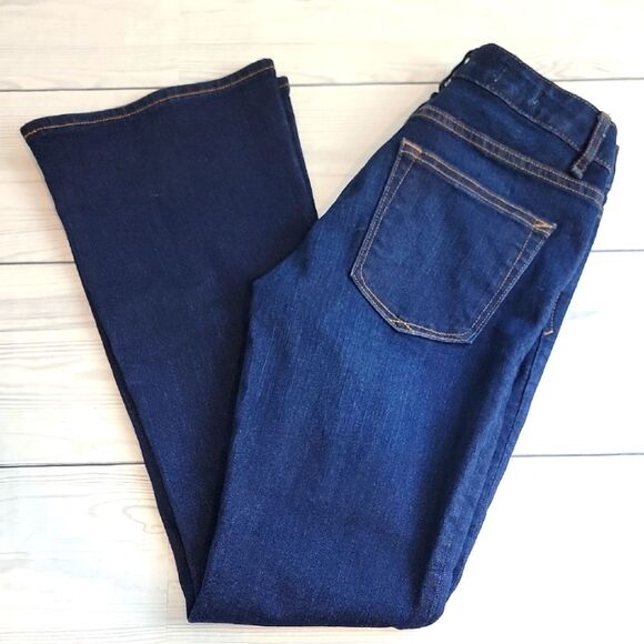 Gap 1969 Dark Blue Denim Jeans Flare Leg Womwns Size Waist 25 - Picture 1 of 13